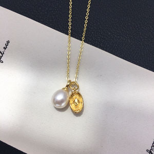 SHDIYAYUN Joyería de Perlas al Estilo Chino al por Mayor, Diseño de <span class=keywords><strong>Lingote</strong></span> de <span class=keywords><strong>Oro</strong></span>, <span class=keywords><strong>Colgante</strong></span> de Perla Natural de Agua Dulce - Product Image 3