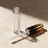 Conteneur cosmétique pour rouge à lèvres brillant en or, conteneur vide de luxe pour rouge à lèvres brillant, flacon