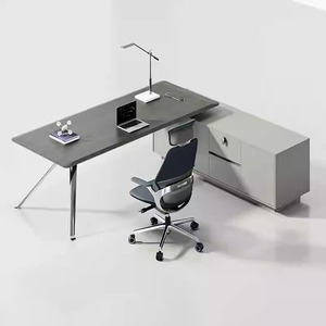 Escritorio Ejecutivo Moderno y Minimalista, Estilo <span class=keywords><strong>de</strong></span> Diseñador <span class=keywords><strong>de</strong></span> Alta Gama, Mesa <span class=keywords><strong>de</strong></span> <span class=keywords><strong>Oficina</strong></span> para CEO, Estación <span class=keywords><strong>de</strong></span> Trabajo <span class=keywords><strong>de</strong></span> Lujo para Gerentes con Gabinete Lateral - Product Image 4