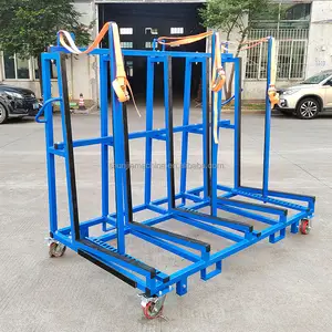 Customize L Shape Heavy Duty Glass Storage And Transport Rack 2 Tons Granite Marble Panel Transporting Trolley