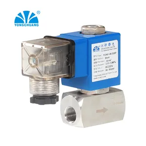 High Pressure Water Valve Yongchuang YCH41 High Pressure Normally Closed 24v Piston Air Hot Water Solenoid Valve 12v Dc For Misting System