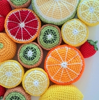 Groothandel Goedkope En Hoge Kwaliteit Gehaakt Fruit Schattig Speelgoed Hand Gehaakt Aardbei Oranje En Citroen Fruit Fotografie Rekwisieten