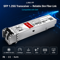 Transceiver SFP Kompatibel dengan Switch Dell 1G 1000Base-SX 1310nm Multimode Duplex LC 2km