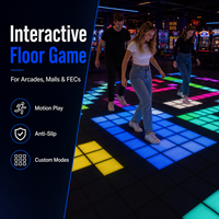 Juego de Piso LED Interactivo Comercial con Estilo de Juego de Rejilla, Juego de Movimiento Multijugador para Centros de Entretenimiento Arcade y FEC