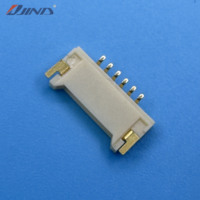Connecteur SMT JINDA 1.25mm 1.25T-4-6A 6 pas 1.0A 125V en bronze phosphoreux, type ultra-fin pour carte PCB, prise horizontale SMD