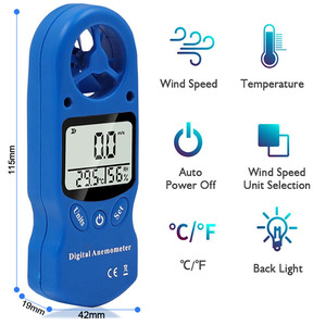 Anemometro Portatile di Alta Qualità 0.3-3m/s con Funzione Temperatura e Umidità, Intervallo di Temperatura (-10~50), Materiale ABS per Misurazioni del Vento - Product Image 2