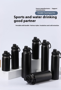 Frasco de vacío portátil de acero inoxidable de <span class=keywords><strong>1000ml</strong></span>, Pajita aislada con botella de agua al aire libre para acampar, viajes, aventura, regalo - Product Image 6