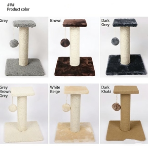Two-Level <b>Cat</b> <b>Tree</b> with Sisal <b>Scratching</b> <b>Posts</b> Double Plush Platforms Mouse Toy Stable Wood Base for Indoor <b>Cats</b> - Product Image 6