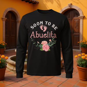 Pronto Será Abuelita, Promocionada a Nueva Abuela, Camiseta de Manga Larga Española Mexicana, Set de Regalo Cultural y Turístico - Product Image 3