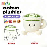 Fabricant OEM de jouets en peluche : Poupée en peluche personnalisée en forme de gobelet de boisson citronnée avec paille et tranche de fruit, rembourrée en coton PP doux, jouets en peluche à vendre