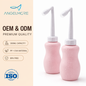 <span class=keywords><strong>Bidet</strong></span> Portatile Manuale Rosa da 300ml per Esterni, Spruzzatore Shattaf con Ugello Retrattile, Bottiglia Peri da Viaggio - Product Image 4