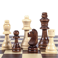 Pièces d'échecs en bois uniquement, tournoi Staunton Wood Chessmen avec roi de 3.5 pouces, pions de jeu d'échecs pour jeu d'échecs