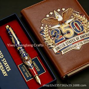 250.º aniversario transfronterizo de EE. UU. Set de Aniversario de Bolígrafo y Cuaderno de Metal y Plástico con Diseño Gráfico de Lata - Product Image 1