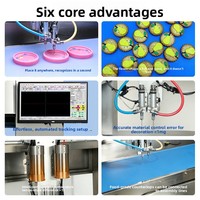 Machine de décoration de pâtisserie entièrement automatique multicolore à intelligence artificielle, système de pointillage de précision haute vitesse pour gâteaux de boulangerie et macarons, garantie 4 ans