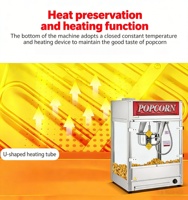Machine à Popcorn Électrique Commerciale Industrielle Automatique à Air Chaud en Acier Inoxydable pour Chocolat et Caramel Sucré