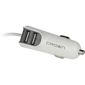 Chargeur de voiture double USB Crown 3.1A avec câble micro USB - Product Image 1