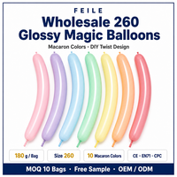 Vente en gros de 260 ballons en latex brillant Magic Twist, Globos Para Manualidades pour bricolage, artisanat, décoration de fête de Noël