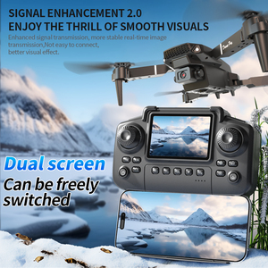 โดรน E88 <span class=keywords><strong>PRO</strong></span> ควบคุมผ่านหน้าจอ กล้องคู่ 4K พับเก็บได้ ควอดคอปเตอร์ RC ระบบ Optical Flow รักษาระดับความสูง WiFi FPV พลิก 3 มิติ สำหรับผู้เริ่มต้น - Product Image 4