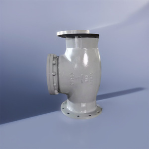Válvula de Retención de Hierro Dúctil, Estructura de Una Sola Lengüeta, Función de Bloqueo de Flujo Unidireccional, Tipo Recto - Product Image 1