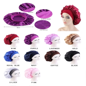Gorro ancho de satén de lujo para mujer, gorro cómodo para dormir por la noche, para pérdida de pelo - Product Image 6