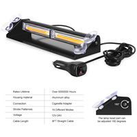 Nueva luz LED COB DE EMERGENCIA estroboscópica Flash 12V 24V luces de advertencia de parabrisas de coche de alta intensidad lámpara de señal intermitente de tablero de vehículo