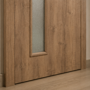 <span class=keywords><strong>Porte</strong></span> en PVC recouvert d'un revêtement imitation bois avec verre intégré, structure robuste, anti-rayures, <span class=keywords><strong>porte</strong></span> durable pour la rénovation de villas, ISO CE - Product Image 3