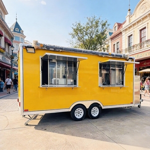 Remorques alimentaires mobiles pour cuisines commerciales, kiosques de restauration de rue entièrement équipés, chariots de traiteur BBQ, camions de cuisine à vendre - Product Image 3