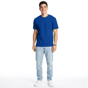 New Arrival Men's O-Neck Breathable Short Sleeve Blank Customizable T-Shirt with Customized Fabric & Material OEM/ODM Service - Product Image 1
