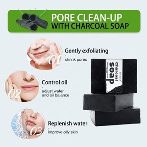 Nhãn Hiệu Riêng Khuôn Mặt Cơ Thể Màu Đen Sạch Xà Phòng Thanh Giảm Mụn Đầu Đen Mụn Trứng Cá Tre Than Xà Phòng - Product Image 2