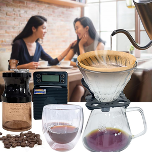 Custom LOGO Barista Tools Pour Over <b>Maker</b> Grinder Pot Coffee Set High Premium Gift Box Arabic Coffee Cups Coffee Travel Bag Set - Product Image 5