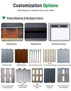 <span class=keywords><strong>Porte</strong></span> <span class=keywords><strong>de</strong></span> <span class=keywords><strong>garage</strong></span> <span class=keywords><strong>sectionnelle</strong></span> verticale coulissante à panneaux plats en polymère, design moderne, pour usage résidentiel, avec fenêtres <span class=keywords><strong>de</strong></span> perspective, vente en gros - Product Image 5