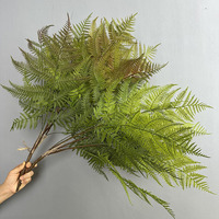 Plante de fougère à feuilles de tigre, grande feuille persane, aspect herbe, décoration intérieure, fougère artificielle en plastique, plantes artificielles écologiques pour Thanksgiving
