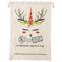 Sacs de Noël en toile personnalisés avec cordon de serrage, grands sacs en coton réutilisables, caractéristique de sécurité, logo personnalisé, estampage à chaud