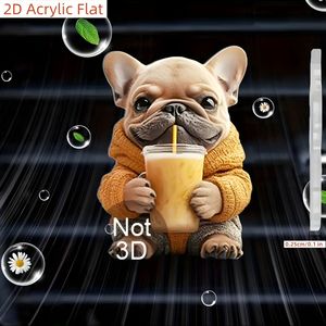 Mignon 2D acrylique chiot parfum Clip EVA voiture désodorisant aromathérapie fonction évent pour voiture décoration intérieure accessoires - Product Image 4