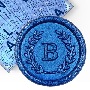 Produsen kustom Logo timbul Label cap lilin lilin api stiker segel untuk amplop segel - Product Image 1
