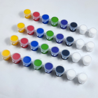 Peinture Permanente Imperméable Mini 5ml 8 Couleurs Pot à Bandelettes Peintures Acryliques pour Toile, Pierre et Tissu