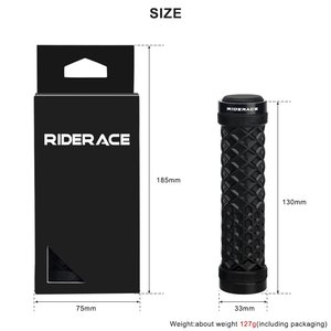 RIDERACE 1 Paire de Poignées de Guidon de Vélo en Caoutchouc à Double Verrouillage Antidérapantes et Absorbant les Chocs pour <span class=keywords><strong>VTT</strong></span> et Vélo de Route - Product Image 6