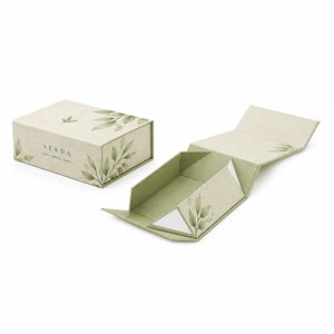 Custom Collapsible Magnetic Flip <b>Gift</b> <b>Box</b> <b>Flat</b>‑Pack Foldable Rigid Paper <b>Box</b> Inner & Outer Full Printing Custom Logo OWN Factory - Product Image 2