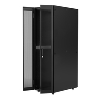Armoire de serveur 42U 19 pouces, armoire réseau autoportante avec portes avant et arrière en maille et roulettes pour centre de données
