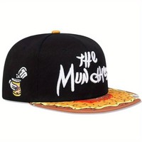 Gorra de Béisbol Estilo Americano de PVC con 6 Paneles, Visera Plana, Cierre a Presión, Unisex, para Primavera/Otoño, Protección Solar, Estilo Urbano, Hip-Hop