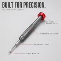Jeu de tournevis de précision, embouts en acier S2, poignée en alliage d'aluminium, Torx Phillips, outil de réparation pour téléphone portable et ordinateur portable, 6 pièces, 123,6 mm