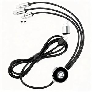Promotional Gift Custom Glow LOGO Charging <b>Cable</b> LED Light up Multi Ports Phone <b>USB</b> <b>3</b> in 1 LED Charging <b>Cable</b> - Product Image 1