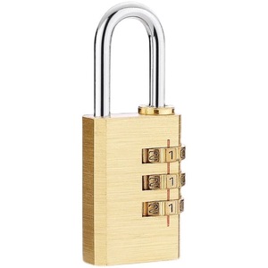 GARDEN Solid Copper Combination Padlock Resettable Brushed Finish For Luggage Bags Gym Lockers - Product Image 2