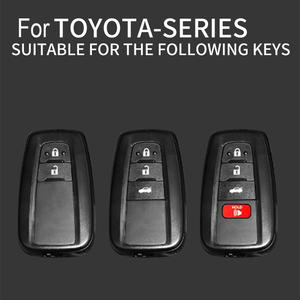 Pour TOYOTA métallique en Fiber de carbone motif <span class=keywords><strong>clé</strong></span> de <span class=keywords><strong>voiture</strong></span> étui sac housse - Product Image 3