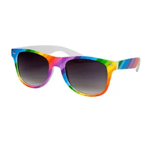 Hot Cheap Color Run Sonnenbrille OEM Custom Logo Regenbogen Sonnenbrille 2021 Eltern-Kind ganze Verkaufs brille