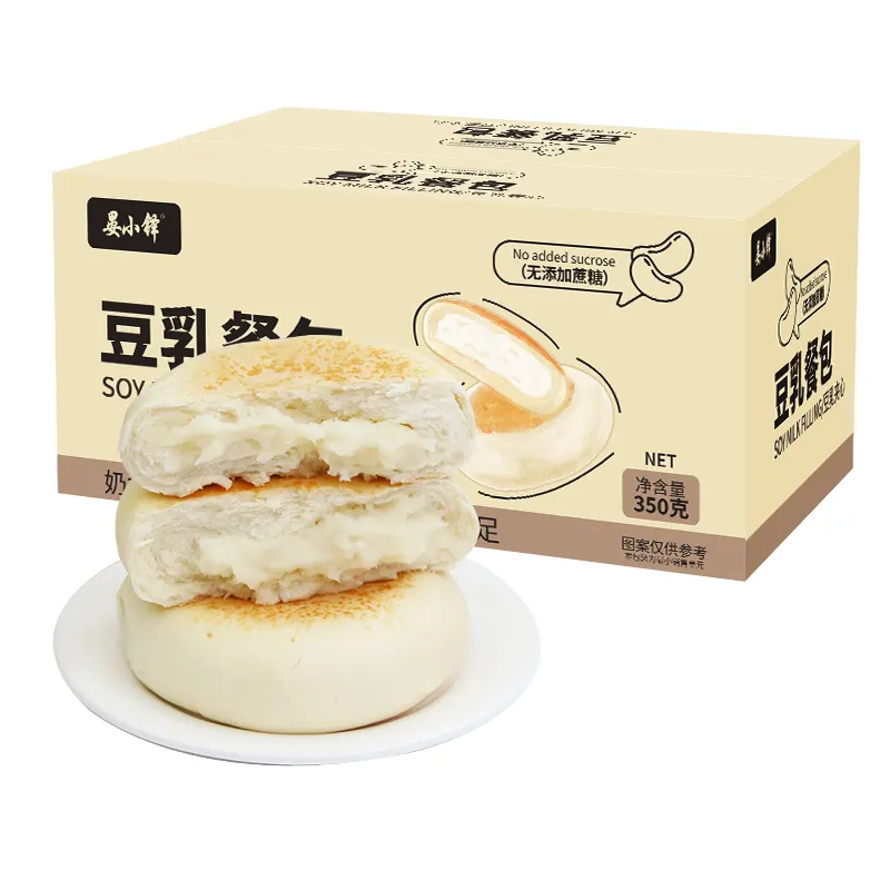 Pain de petit-déjeuner OEM avec un volume de ventes élevé sur le marché chinois pain sandwich savoureux au lait de haricot 350 g/boîte