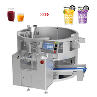Machine d'emballage rotative GDS210B-10 pour sachets préformés de forme spéciale, haute vitesse 80 sachets/min, pour liquides et boissons, avec pompe à piston