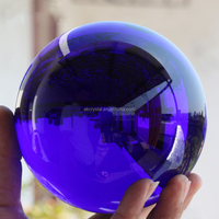 Vente en gros de boule de bonne fortune de luxe décoration de bureau à domicile cadeau d'affaires multi couleurs multi tailles cristal verre solide