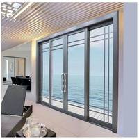 Fenêtre et porte coulissantes en aluminium avec double vitrage et isolation thermique pour salle à manger et salon