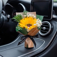 Diffuseur de parfum pour voiture en forme de bouquet de fleurs, à clipser sur la grille d'aération, aromathérapie, huile essentielle, désodorisant, accessoire de décoration de voiture, cadeau